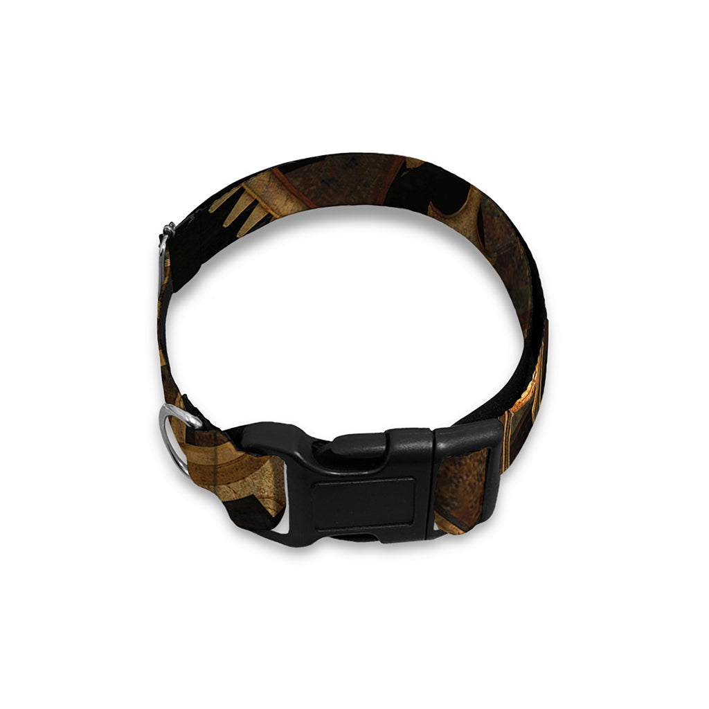 Vintage Steampunk Gears Print Dog Collar