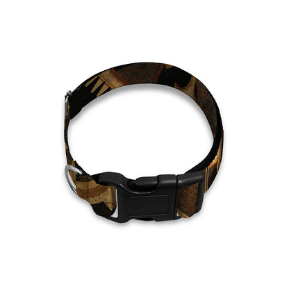 Vintage Steampunk Gears Print Dog Collar