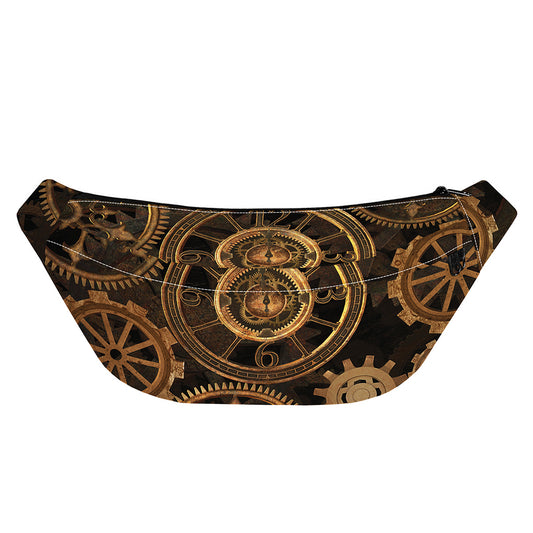 Vintage Steampunk Gears Print Fanny Pack