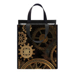 Vintage Steampunk Gears Print Insulated Lunch Tote