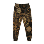 Vintage Steampunk Gears Print Jogger Pants
