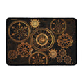 Vintage Steampunk Gears Print Kitchen Mat