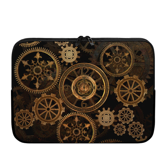 Vintage Steampunk Gears Print Laptop Sleeve