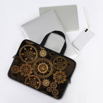 Vintage Steampunk Gears Print Laptop Sleeve With Handle