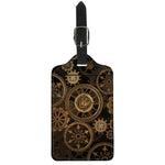 Vintage Steampunk Gears Print Luggage Tag