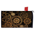 Vintage Steampunk Gears Print Mailbox Cover