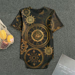 Vintage Steampunk Gears Print Men's Bodysuit