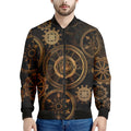 Vintage Steampunk Gears Print Men's Bomber Jacket