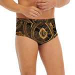 Vintage Steampunk Gears Print Men's Briefs
