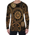 Vintage Steampunk Gears Print Men's Long Sleeve T-Shirt
