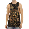 Vintage Steampunk Gears Print Men's Muscle Tank Top