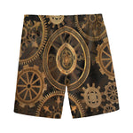 Vintage Steampunk Gears Print Men's Sports Shorts