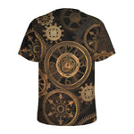 Vintage Steampunk Gears Print Men's Sports T-Shirt