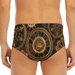 Vintage Steampunk Gears Print Men's Triangle Swim Briefs