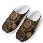 Vintage Steampunk Gears Print Mesh Casual Shoes