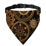 Vintage Steampunk Gears Print Over The Collar Dog Bandana