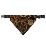 Vintage Steampunk Gears Print Over The Collar Dog Bandana