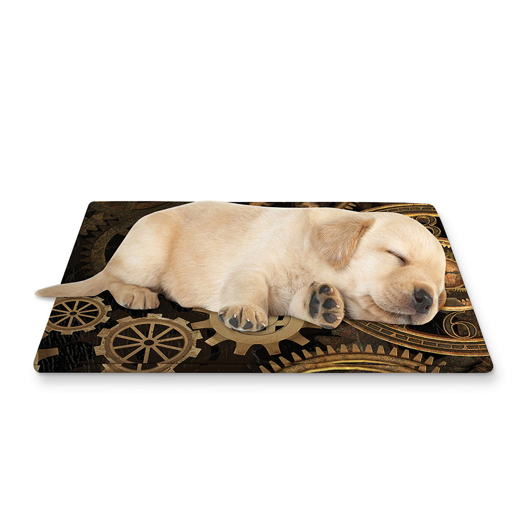 Vintage Steampunk Gears Print Pet Cooling Mat Cover