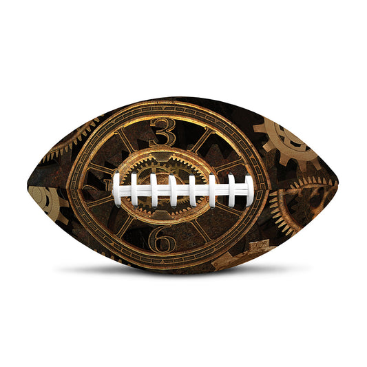 Vintage Steampunk Gears Print Rugby Ball