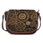 Vintage Steampunk Gears Print Saddle Bag