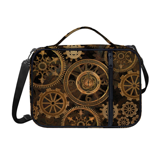 Vintage Steampunk Gears Print Shoulder Strap Bible Bag