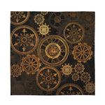 Vintage Steampunk Gears Print Silk Bandana
