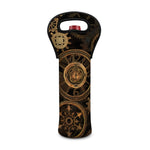 Vintage Steampunk Gears Print Single Neoprene Wine Tote