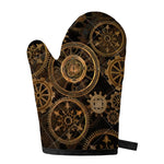Vintage Steampunk Gears Print Single Oven Mitt