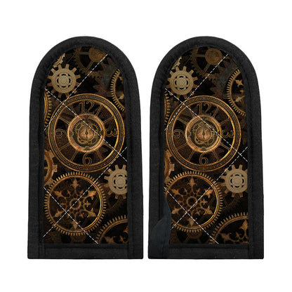 Vintage Steampunk Gears Print Skillet Handle Cover