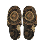 Vintage Steampunk Gears Print Slippers