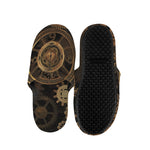 Vintage Steampunk Gears Print Slippers