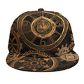 Vintage Steampunk Gears Print Snapback Cap
