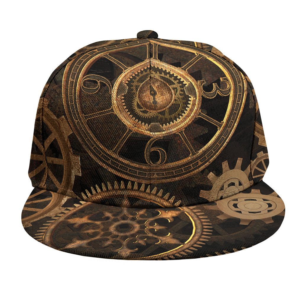 Vintage Steampunk Gears Print Snapback Cap