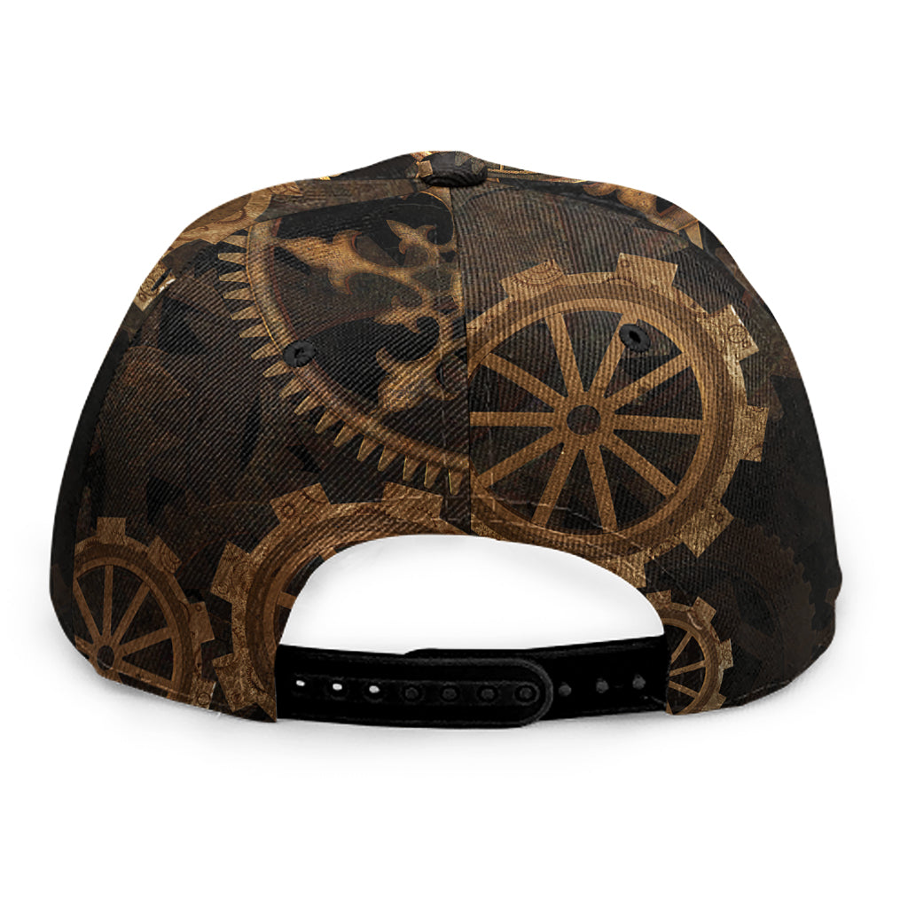 Vintage Steampunk Gears Print Snapback Cap