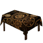 Vintage Steampunk Gears Print Tablecloth