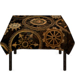 Vintage Steampunk Gears Print Tablecloth