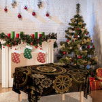 Vintage Steampunk Gears Print Tablecloth