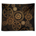 Vintage Steampunk Gears Print Tapestry