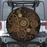 Vintage Steampunk Gears Print Tire Cover