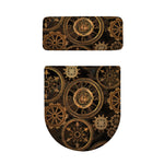 Vintage Steampunk Gears Print Toilet Lid And Tank Cover Set