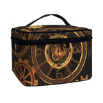 Vintage Steampunk Gears Print Travel Makeup Bag