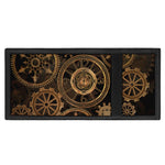 Vintage Steampunk Gears Print Trifold Wallet