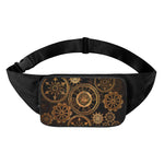 Vintage Steampunk Gears Print Waist Bag