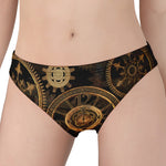 Vintage Steampunk Gears Print Women's Panties