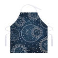 Vintage Sun And Moon Pattern Print Adjustable Apron