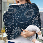 Vintage Sun And Moon Pattern Print Baby Seat Cover