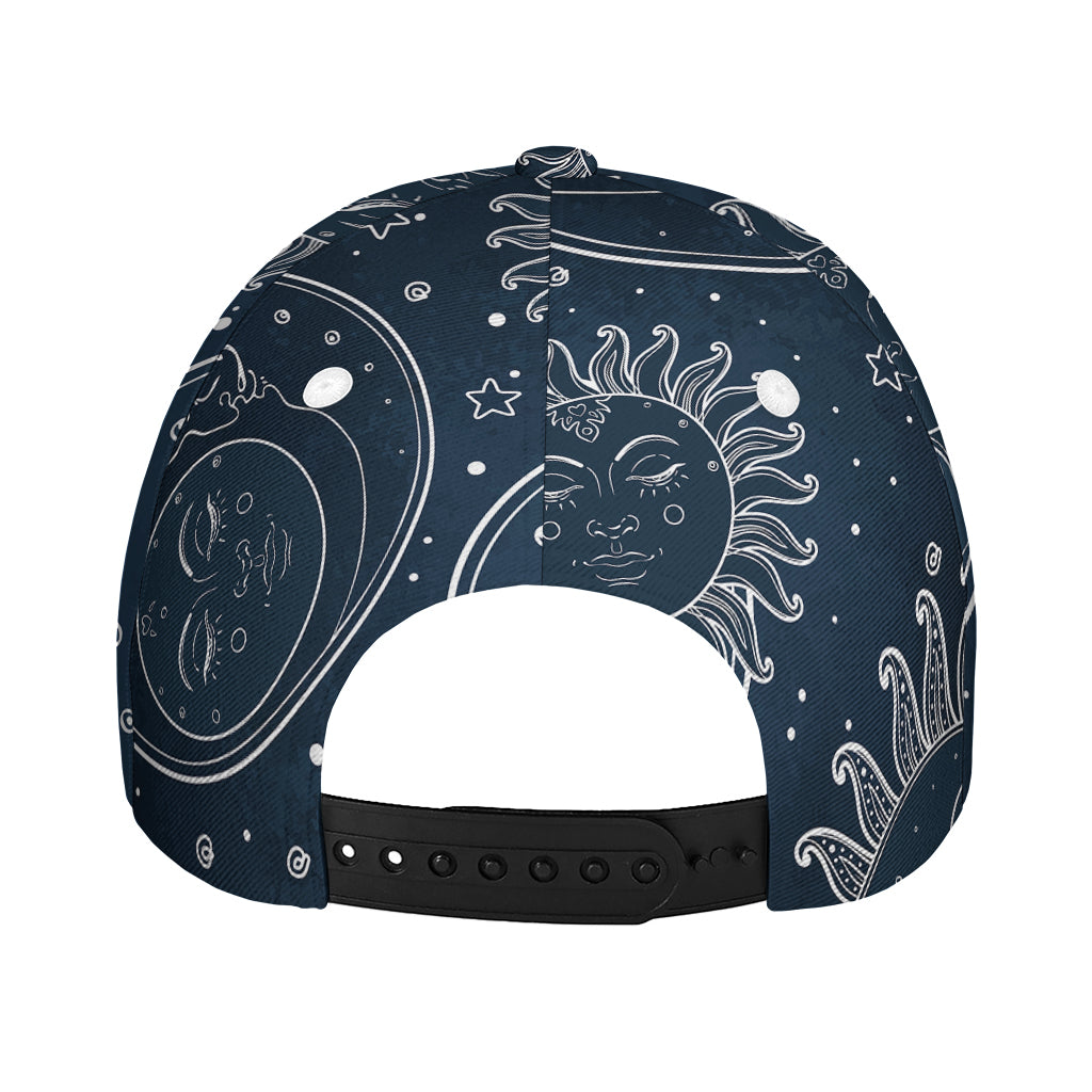 Vintage Sun And Moon Pattern Print Baseball Cap