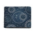 Vintage Sun And Moon Pattern Print Bifold Wallet