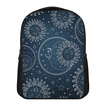 Vintage Sun And Moon Pattern Print Casual Backpack