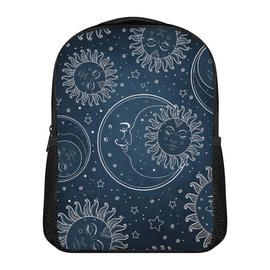 Vintage Sun And Moon Pattern Print Casual Backpack